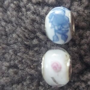 Floral Ceramic Bead Set